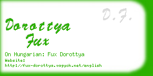 dorottya fux business card